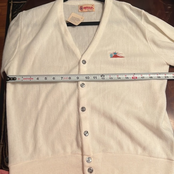 NWT Vintage Antigua Of Scottsdale Embroidered Cardigan Medium - Picture 8 of 8